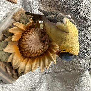 Left on china (rare) Yellow Bird and Sunflower Figurine
